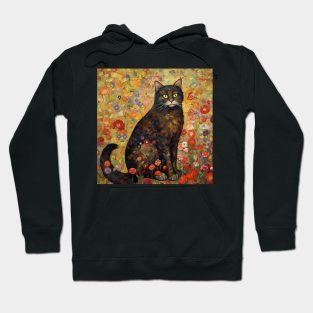 Floral Cat Art Hoodie